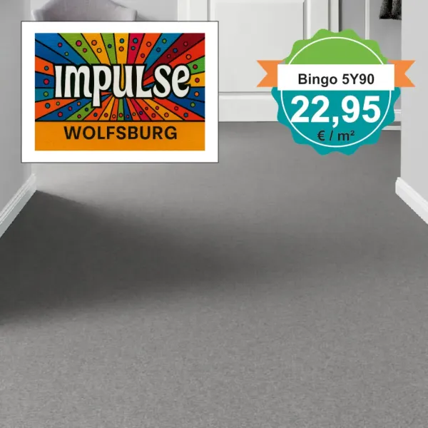 Vorwerk Bingo Teppichboden 5Y90 im Wohnraum – Raumbild mit Möbeln und Dekoration